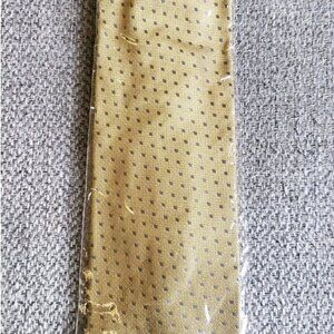 Giorgio Armani Collezioni Silk Tie Gold/Blue Geometric Pattern - Made in Italy